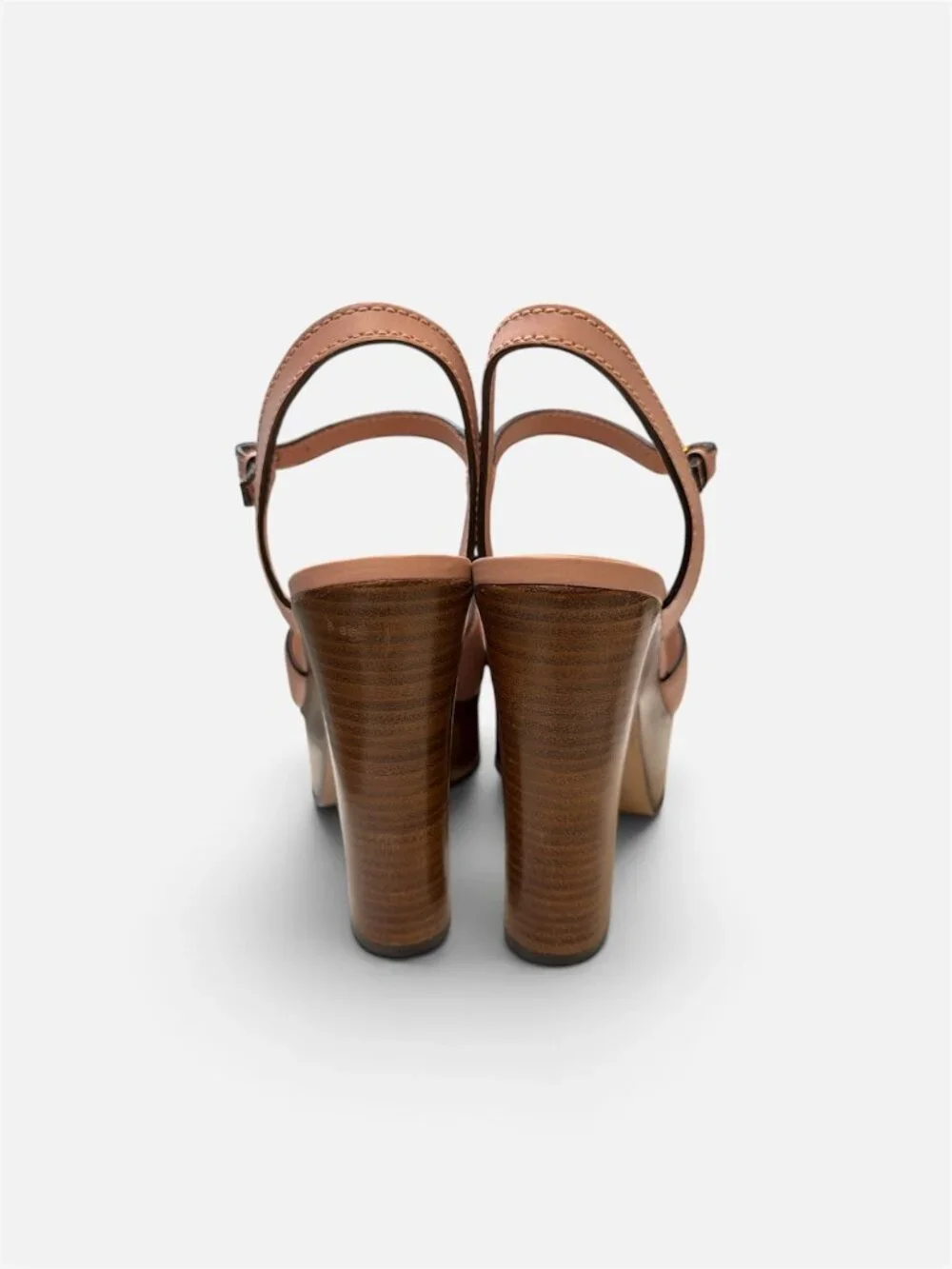 Gucci Cutout Interlocking GG Monogram Leather Platform Heels Sandals Shoes  39.5